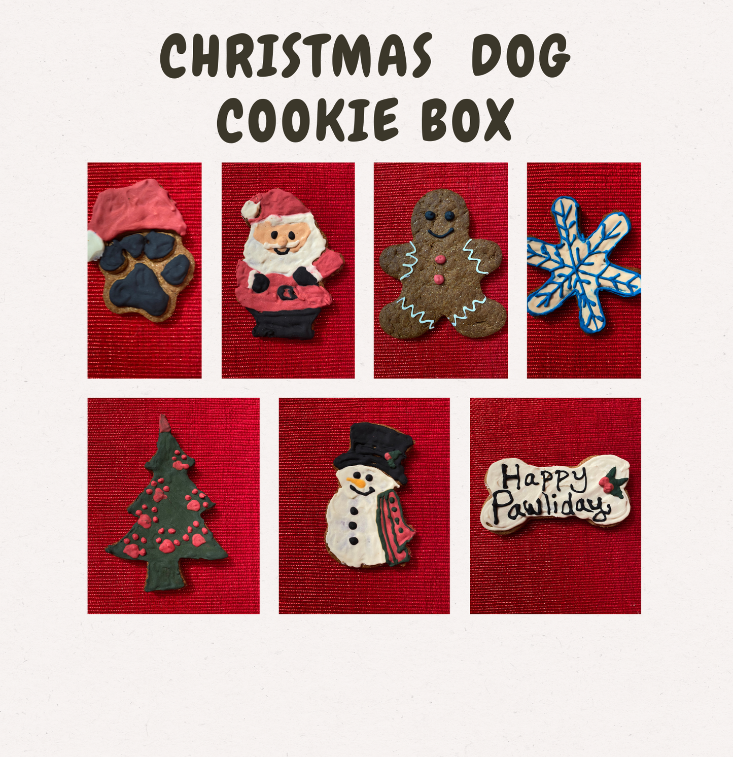 Organic Christmas Dog Cookies