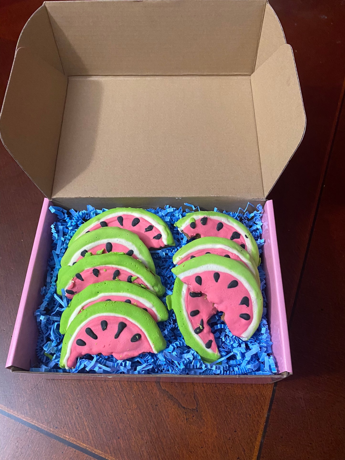 Organic Watermelon Dog Cookies