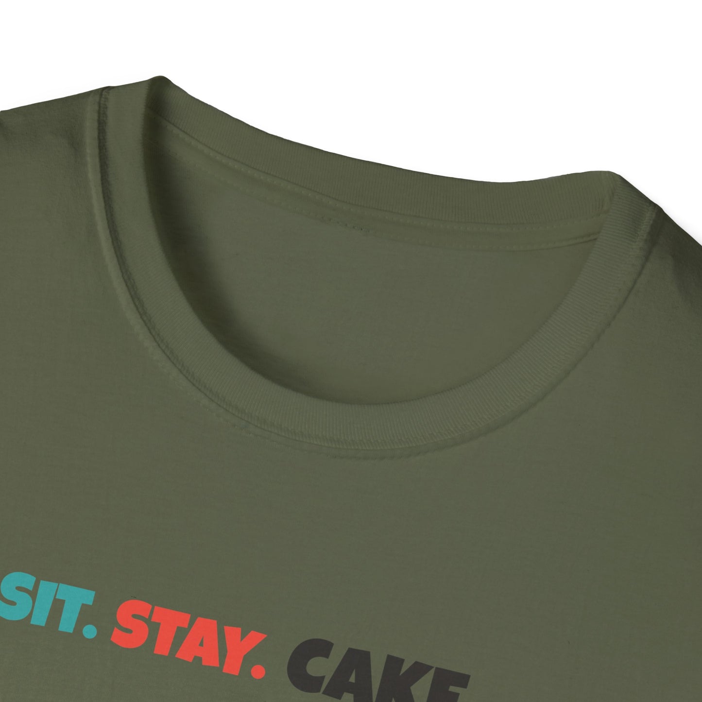 Sit. Stay. Cake. Labrador Retriever T-Shirt | Funny Lab Dog Mom Shirt