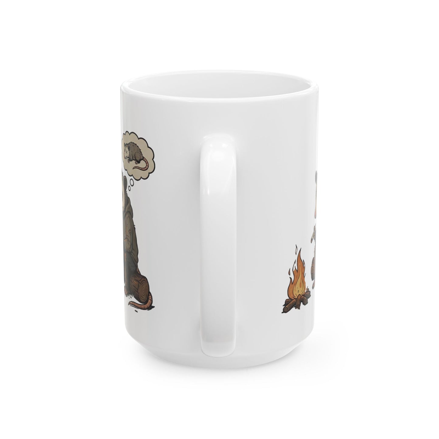 Funny Possum Mug   Misunderstood Opossum Meme Coffee Mug, Dark Humor Animal Mug, Cute Possum Campfire Mug, Gift for Animal Lovers