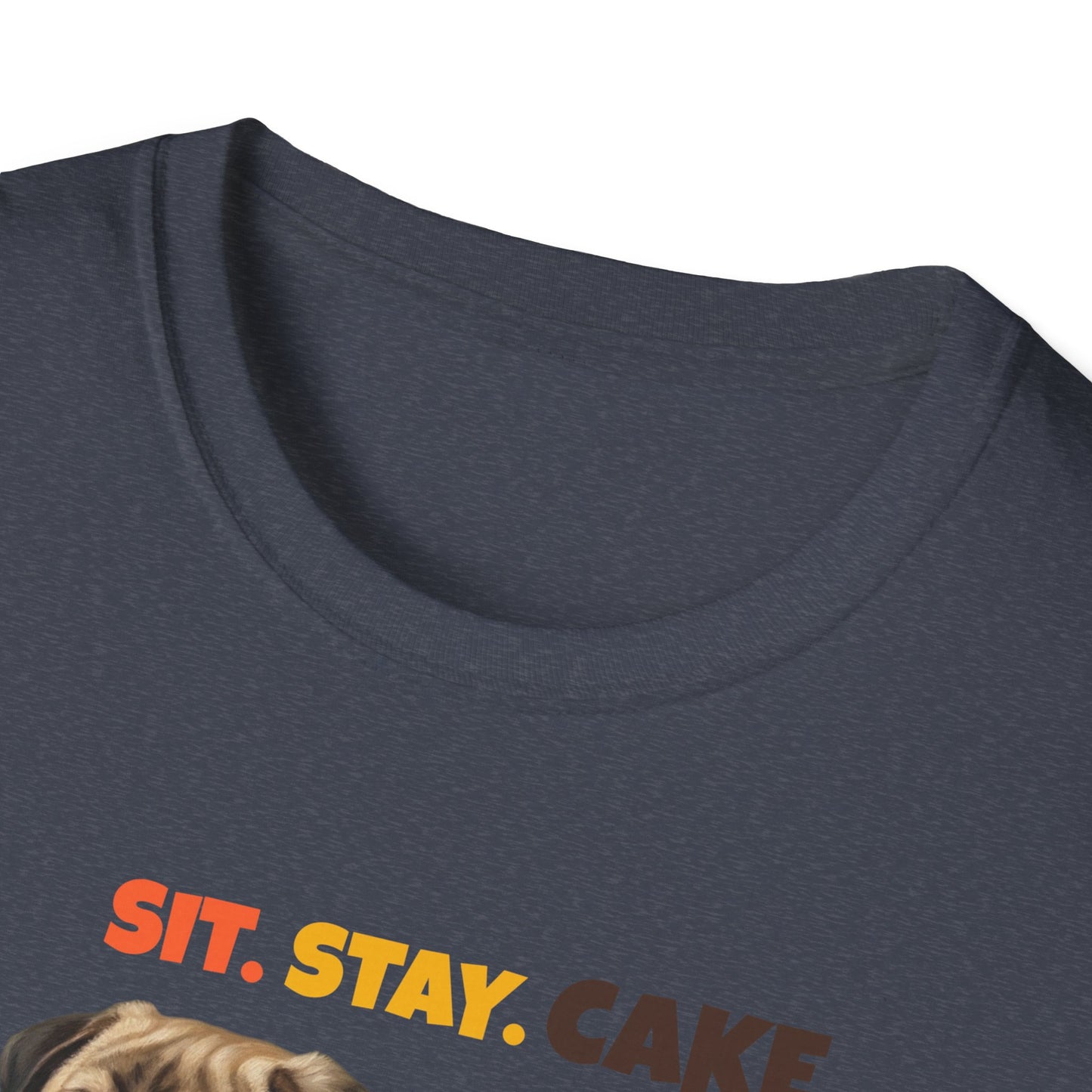 Sit Stay Cake Pug Shirt, Funny Pug Shirt, Pug Lover Gift, Dog Cake Meme Tee, Funny Dog Mom Pug Shirt