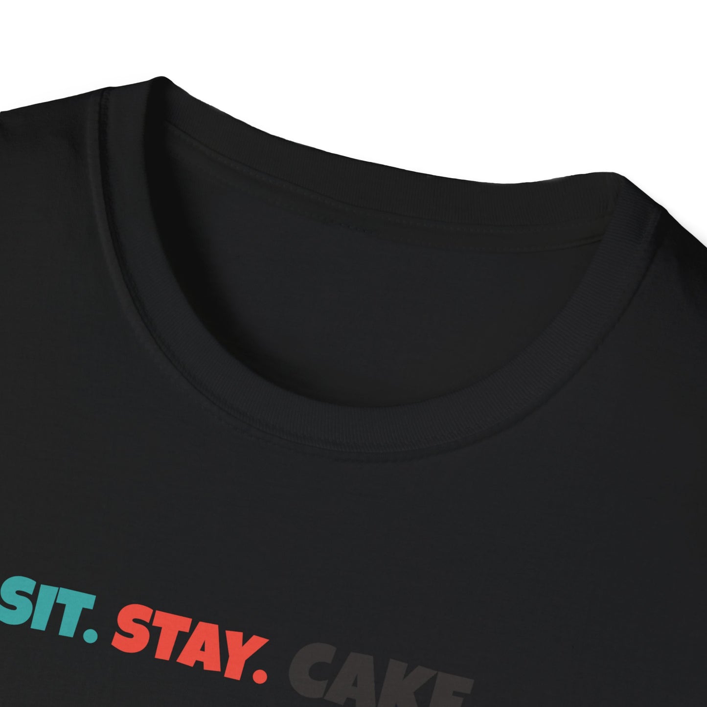 Sit. Stay. Cake. Labrador Retriever T-Shirt | Funny Lab Dog Mom Shirt