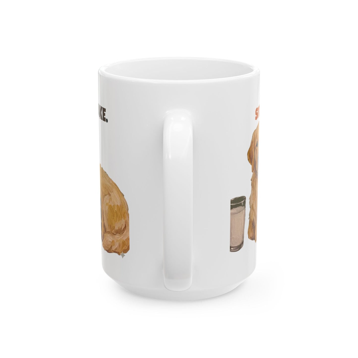 Golden Retriever Cake Mug   Sit Stay Cake Funny Dog Mug, Golden Retriever Lover Gift, Cute Dog Coffee Mug, Dog Mom Mug