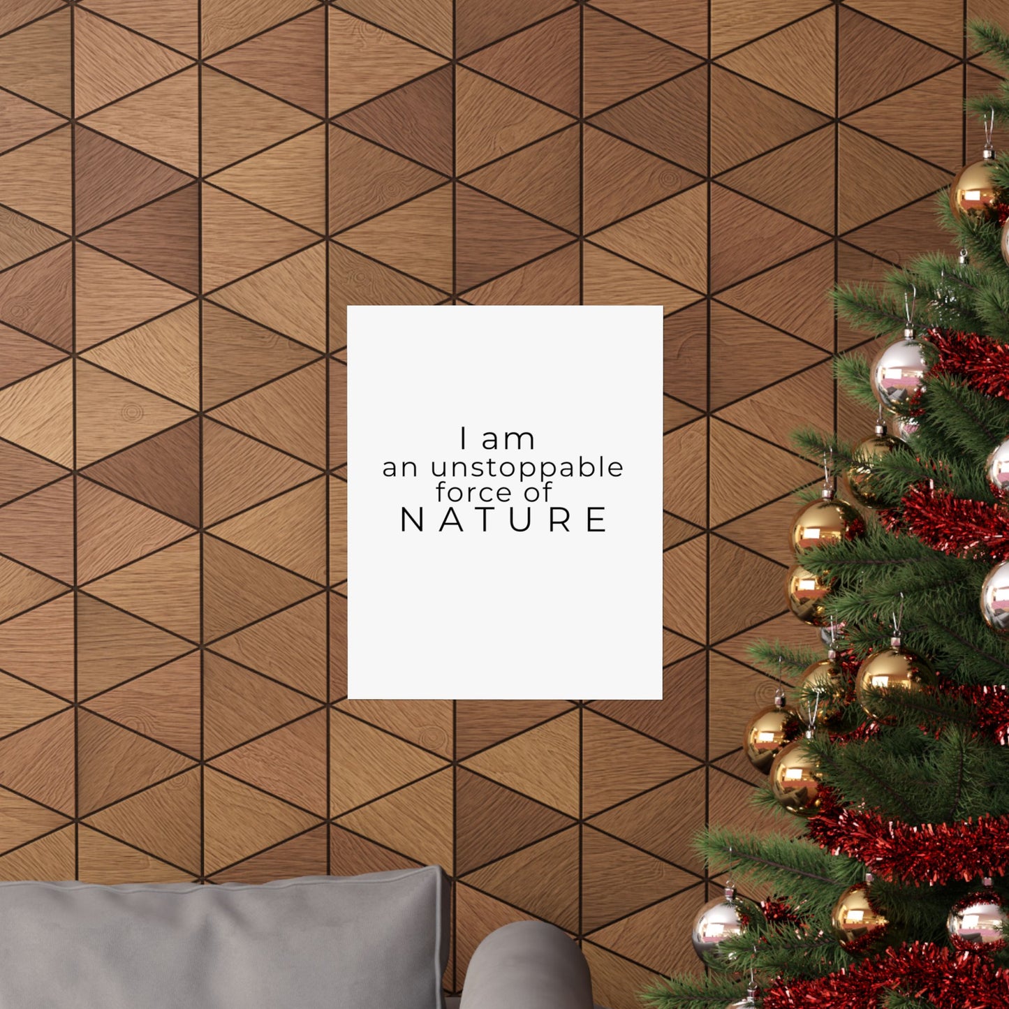 Unstoppable Force of Nature Poster | Motivational Quote Wall Art