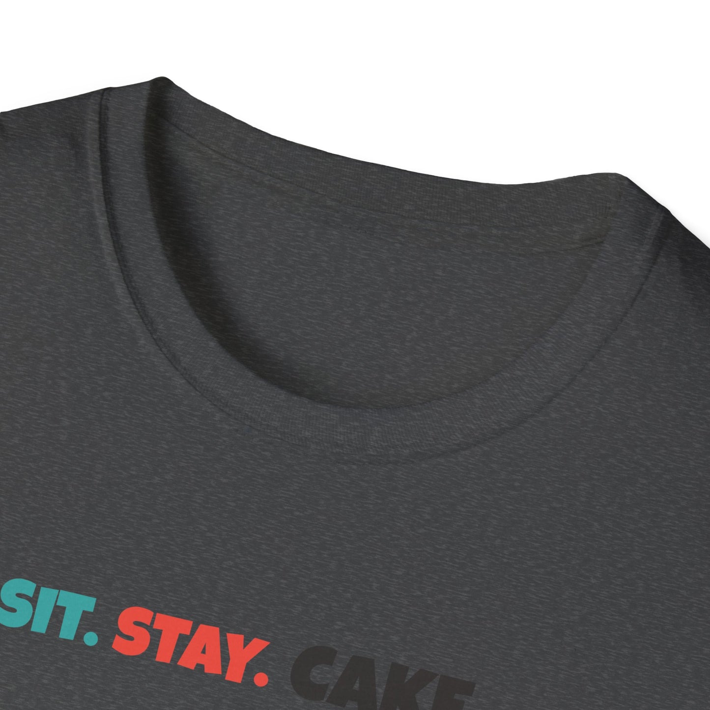 Sit. Stay. Cake. Labrador Retriever T-Shirt | Funny Lab Dog Mom Shirt
