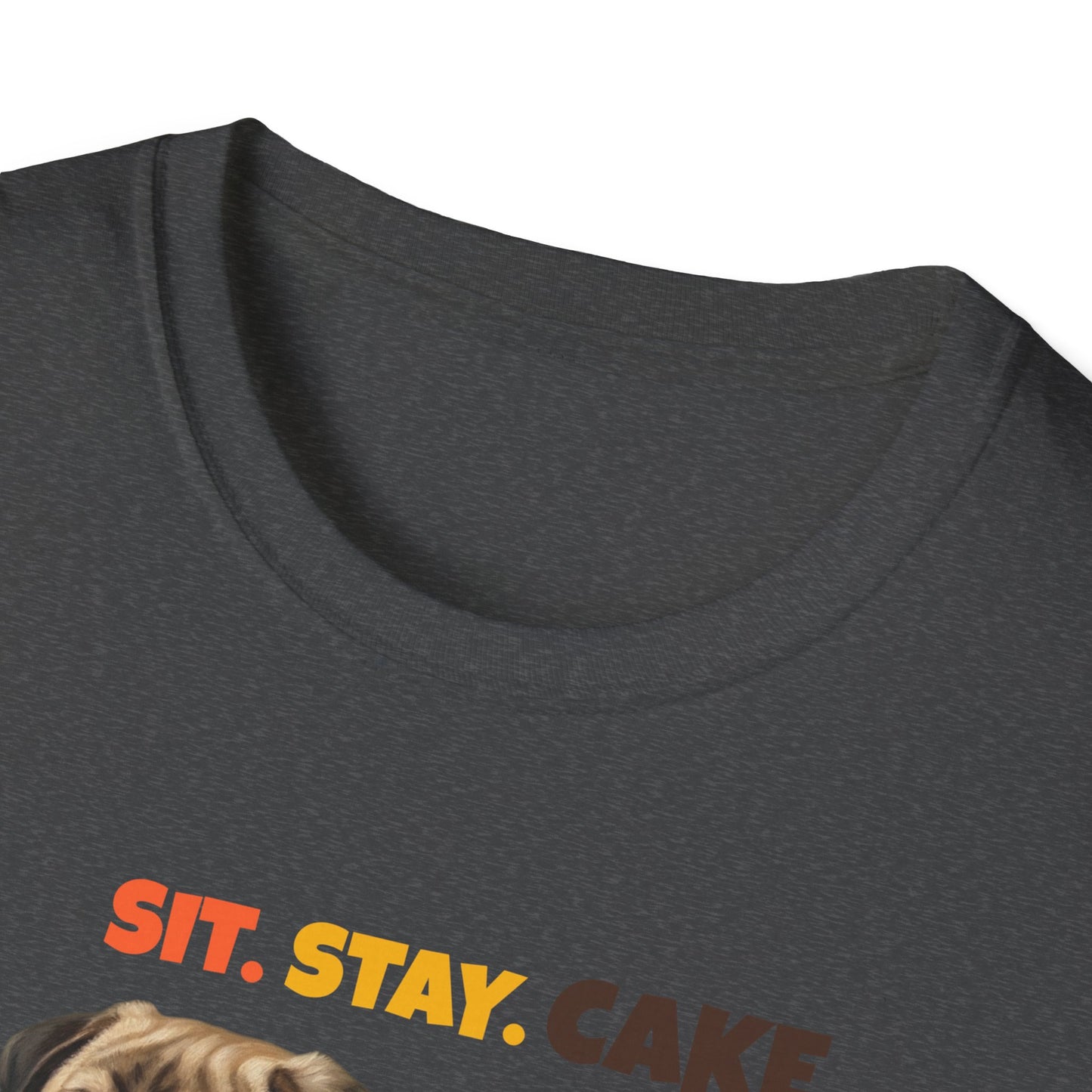 Sit Stay Cake Pug Shirt, Funny Pug Shirt, Pug Lover Gift, Dog Cake Meme Tee, Funny Dog Mom Pug Shirt