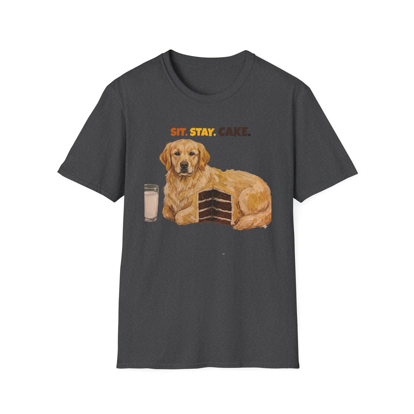 Sit Stay Cake Shirt, Funny Golden Retriever Shirt, Golden Retriever Lover Gift, Dog Humor Tee, Funny Dog Mom Shirt