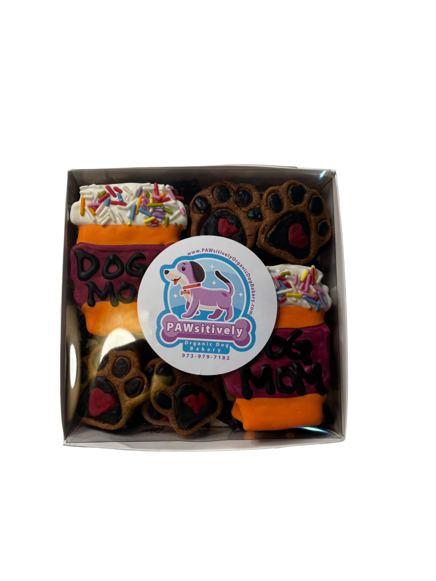 Dog mom cookies organic handmade dog treats with paw print cookies