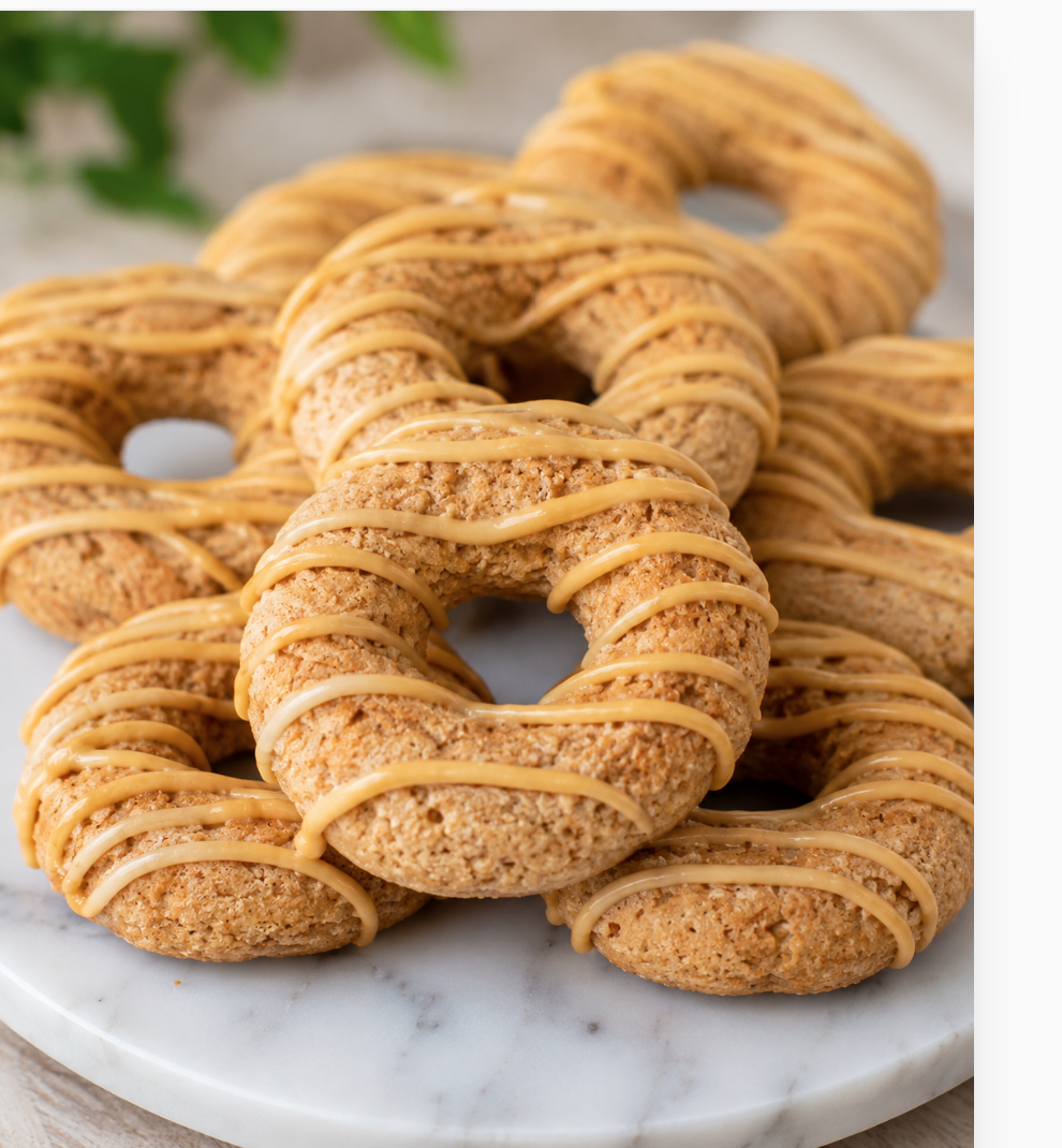 Organic dog donuts handmade and decorated with human-grade ingredients