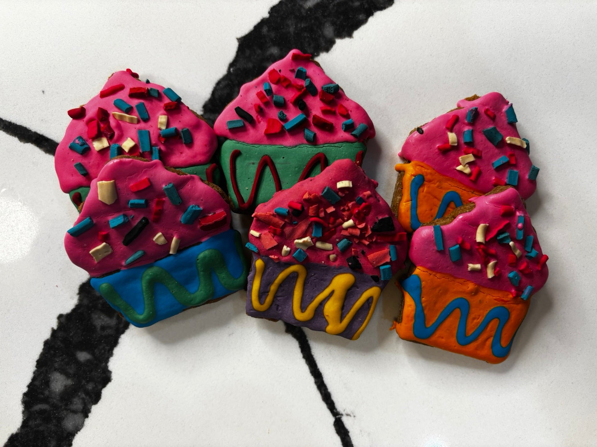 decorated dog cookies with frosting and sprinkles organic dog bakery treats