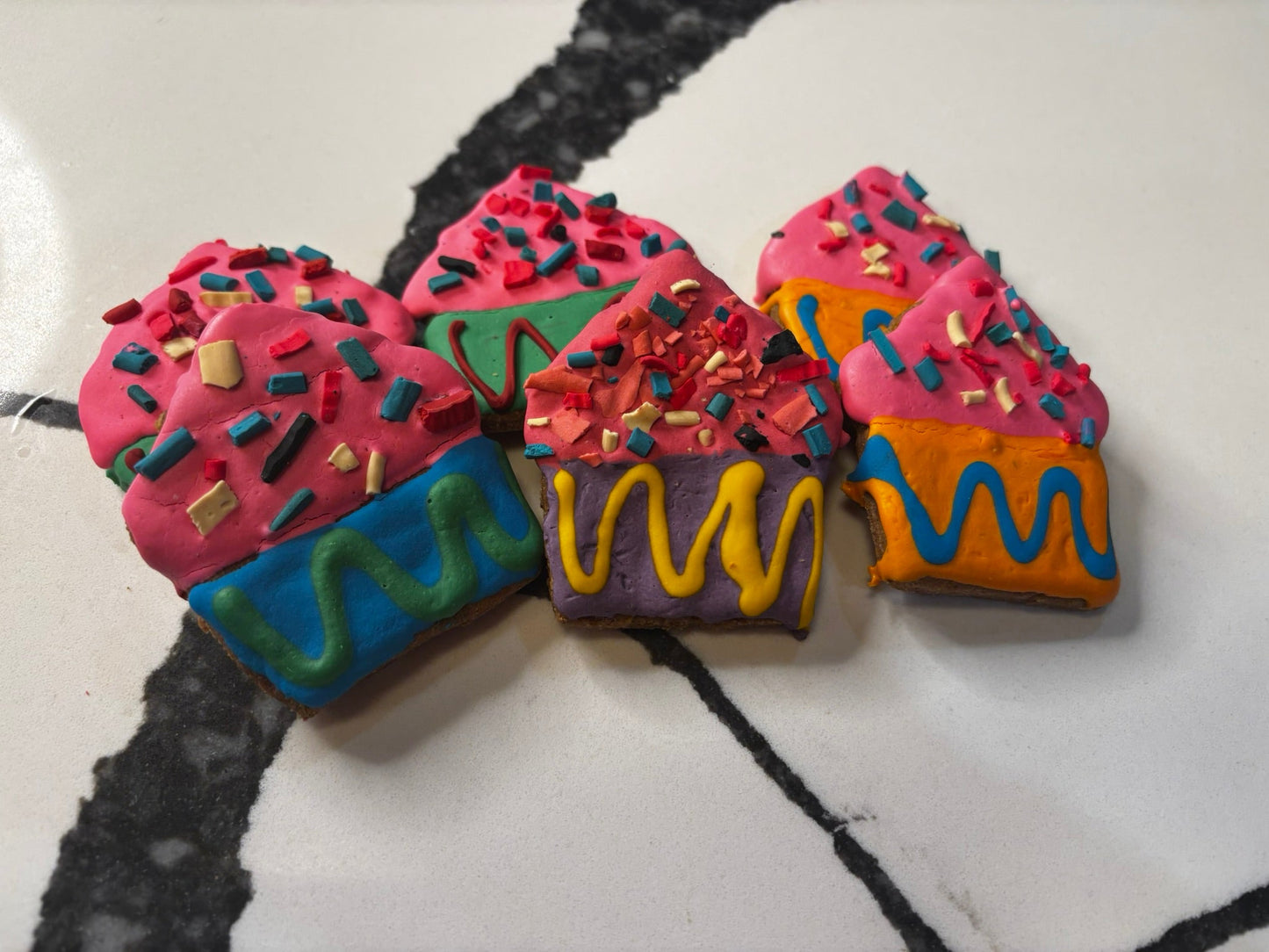 decorated dog cookies with frosting and sprinkles organic dog bakery treats