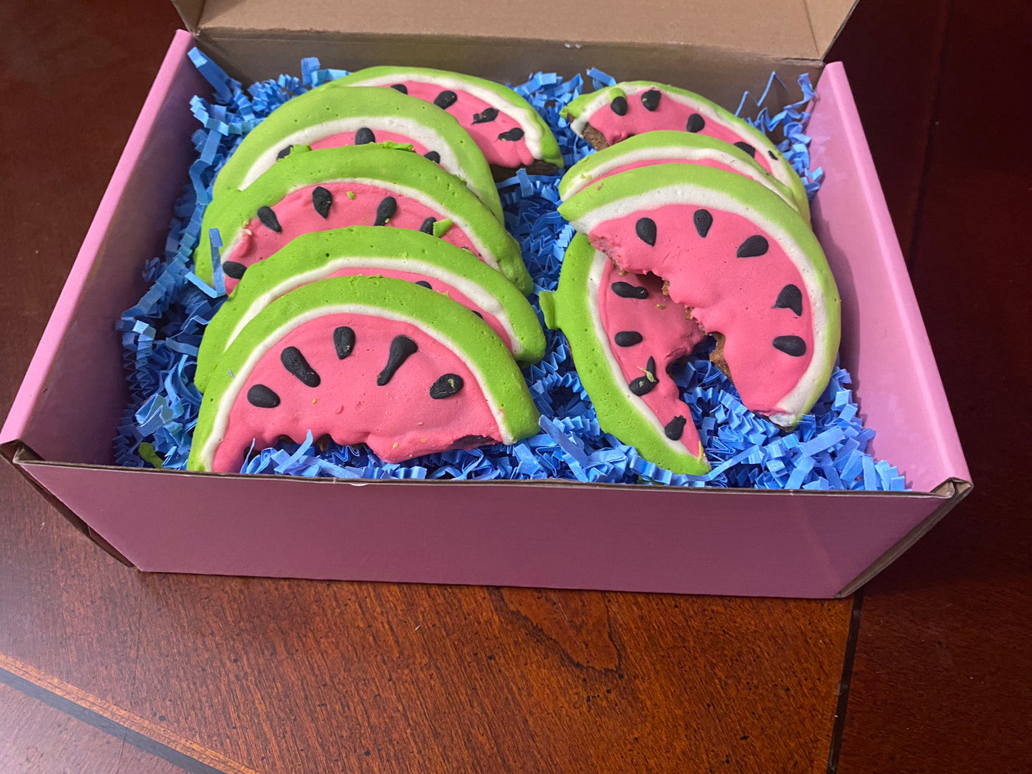 Organic Watermelon Dog Cookies
