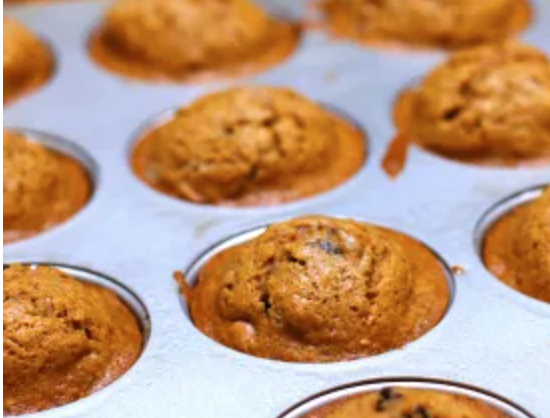 Human-grade sweet potato dog muffins — soft baked