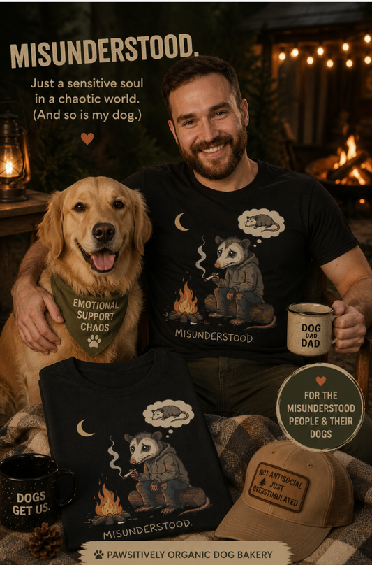 BLACK t-shirt with an opossum graphic MISUNDERSTOOD introvert t shirt