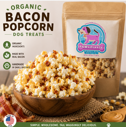 organic bacon peanit butter popcorn dog treats