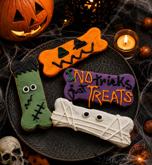 Halloween Peanut Butter Dog Cookies