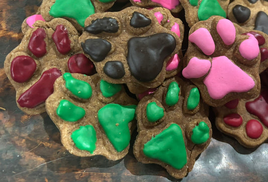 Organic Peanut Butter Frosted Paw Dog Treat